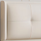 Trendy Panel Headboard with No Distressing, Piled Tufted Rectangle Design for Full/Queen Bed, Sponge Upholstery Fill, Standard Height