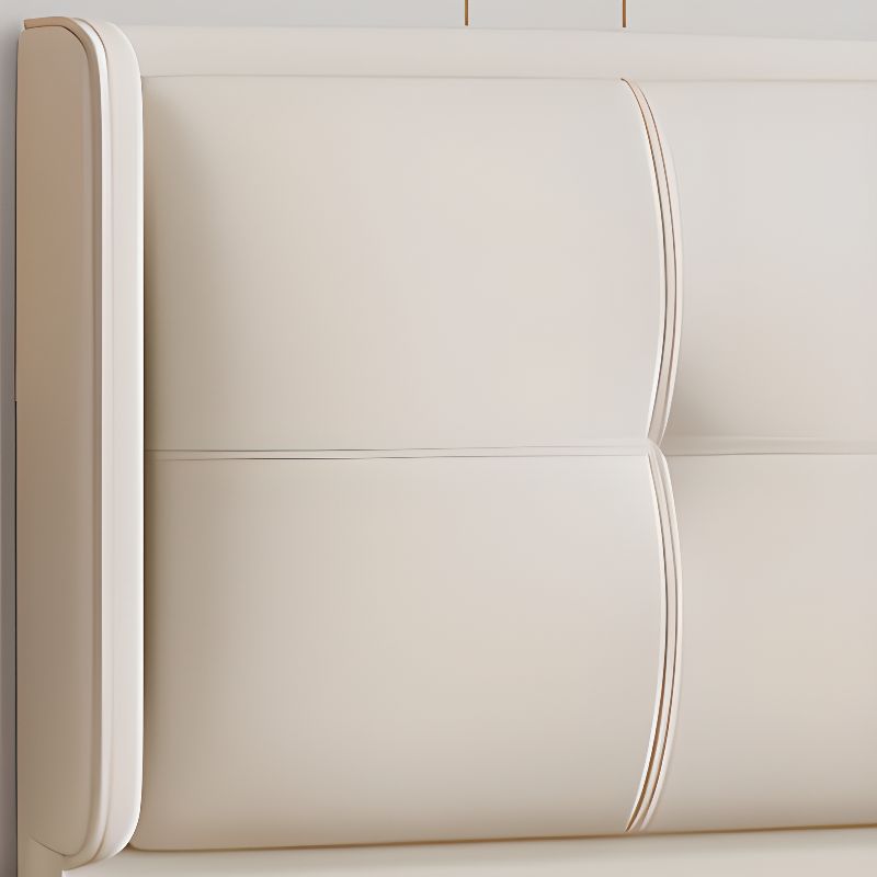 Trendy Panel Headboard with No Distressing, Piled Tufted Rectangle Design for Full/Queen Bed, Sponge Upholstery Fill, Standard Height
