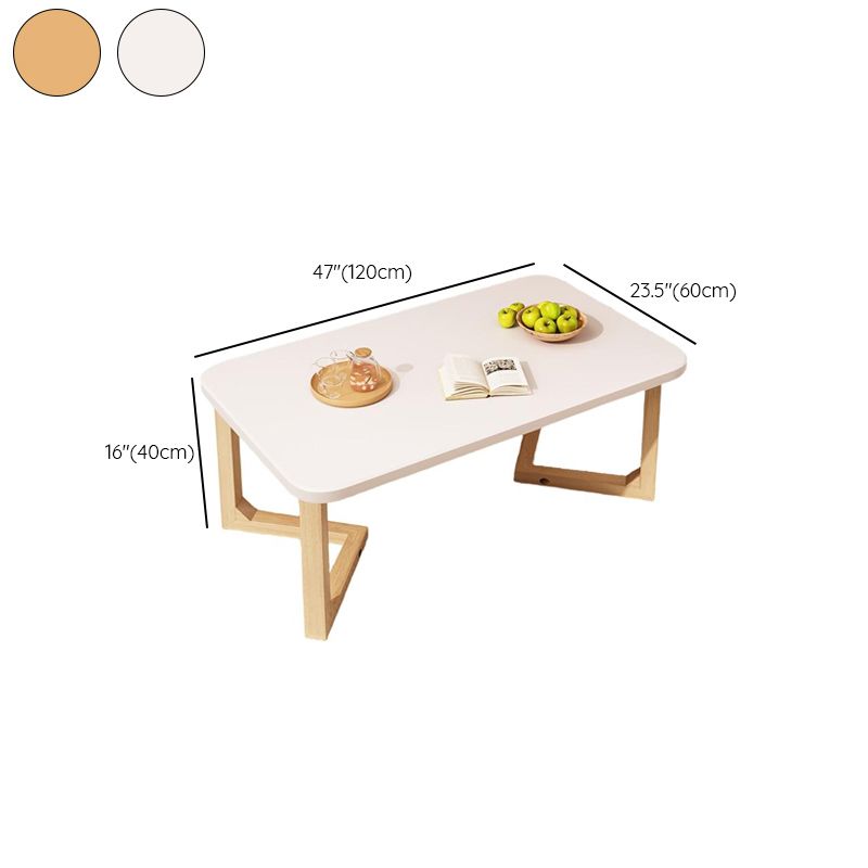 Geometric Figure Dual-base Walnut Wood Board Game Coffee Table