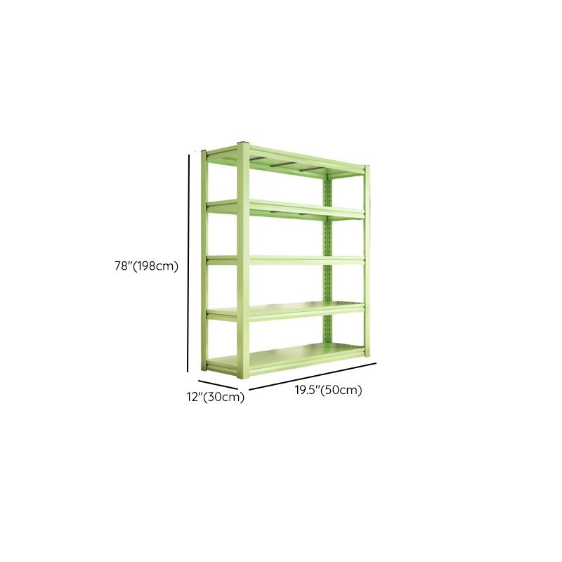 Light Green Casual Cabinet Shelf with 4/5/6 Tiers in Rectangle Shape
