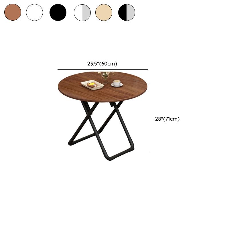 Laminate Dining Table with Crossed Legs, Foldable Square Design for 2-Seater, Anti-Fouling