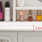 Modern Style Vanity Set with Lighting System, Tabletop Storage, Adjustable Touch and Brightness