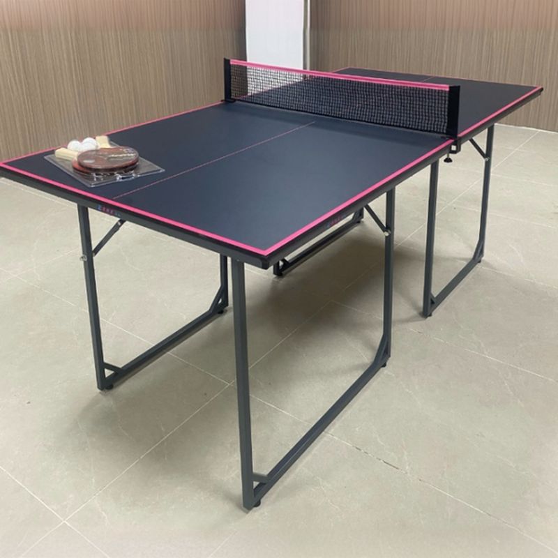 Indoor Composite Wood Ping Pong Table with Ink/Rose/Cerulean Top and Included Table Tennis Paddle