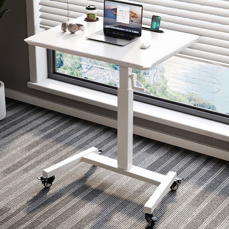 Trendy Engineered Wood Laptop Cart with Flexible Height, Casters, and 4/5/2 Outlets
