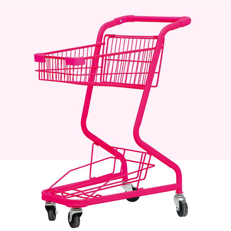 Durable Steel Shopping Cart for All Ages with 1 Shelf