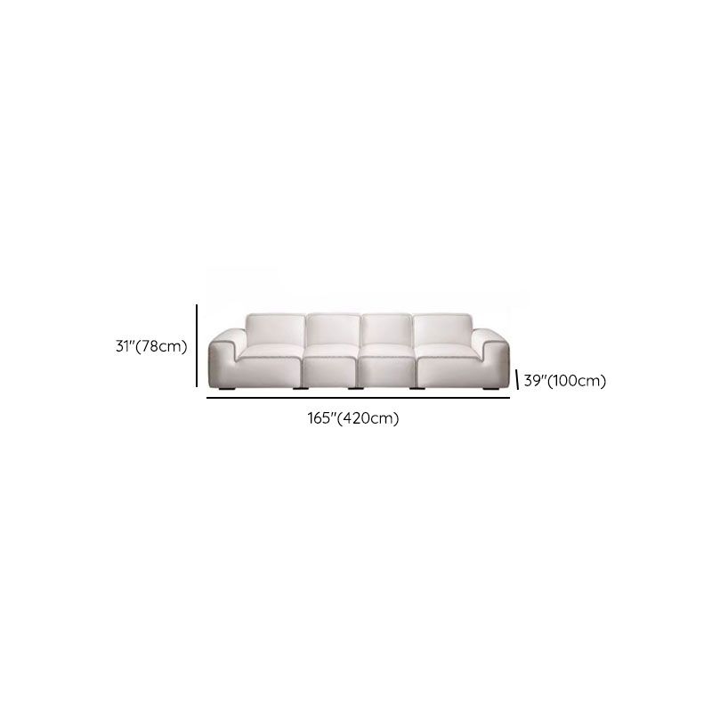Midnight Black/White Standard Sofa/Loveseat with Armrest for Drawing Room