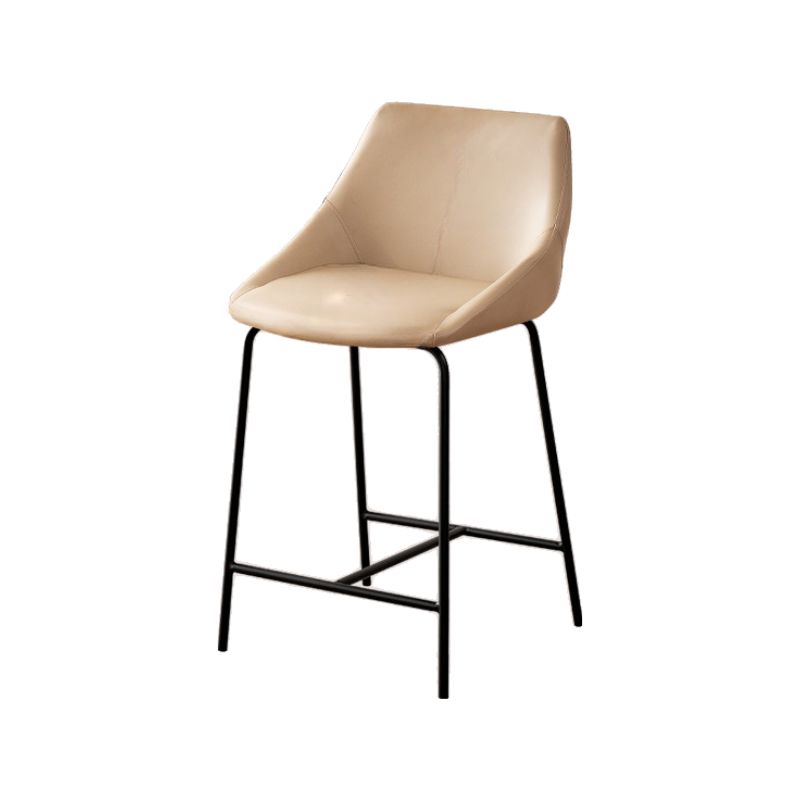 Casual Rawhide Bar Stools in Dark Gray/Jade Green/Cream with Back and Pail Seat, Featuring Leg Rest