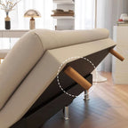 Simple Rainproof Futon Convertible Sofa with Tufted Back Loveseat, Stitch-tufted, Full/Queen Bed Size