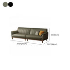 Tear Resistant Leather Standard Sofa/Loveseat/Single Sofa in Black/Emerald Green
