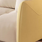 Standard Sofa with Flannel Upholstery in Dove Grey/Cream/Amber Color, Armrest Included, Comes with 3 Pillows