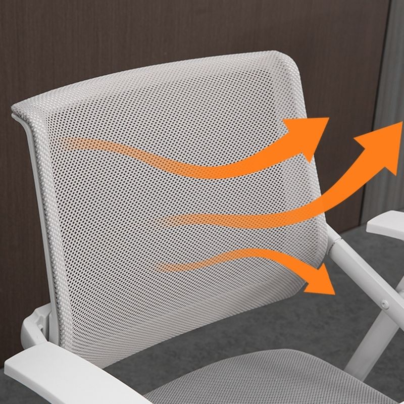 Casual Metal Framed Folding Training Chair/Side Chair for Tile Flooring with Uncovered Back and Support Rail