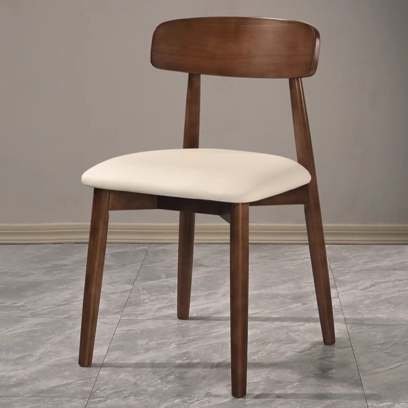 Casual Drawing Room Armless Chair with Ventilated Back, Padded Upholstery, Natural Wood Legs, and Foot Pads