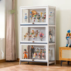 Bambusa Flooring Curio Cabinet with Stockroom, 4 Cabinets/3 Cabinets/2 Cabinets, 4 Shelves/3 Shelves/2 Shelves, 4 Doors/3 Doors/2 Doors