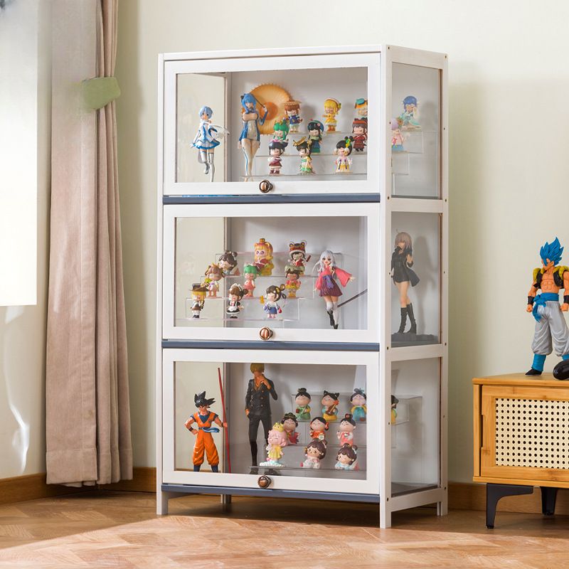 Bambusa Flooring Curio Cabinet with Stockroom, 4 Cabinets/3 Cabinets/2 Cabinets, 4 Shelves/3 Shelves/2 Shelves, 4 Doors/3 Doors/2 Doors