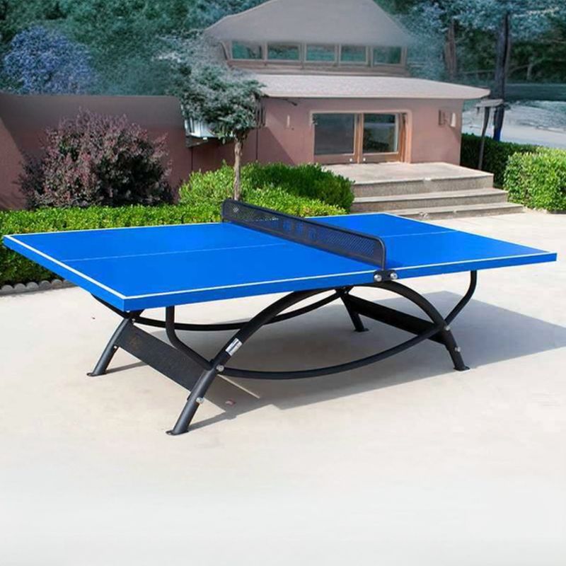 Versatile Indoor and Outdoor Ping Pong Table with Synthetic Laminate Top in Ink/Cerulean