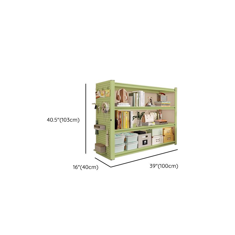 Light Green Modern Steel Tower Shelf with Alterable Shelf and Unfixed Installation