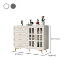 Casual Composite Wood Combo Dresser with 4/5/3 Drawers, Hutch, 2 Interior Shelves, Horizontal