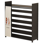 Art Deco Bambusa Rectangle Ink Shoe Rack with 4/7/6 Shelves for 21-30/11-20 Pairs in Drawing Room