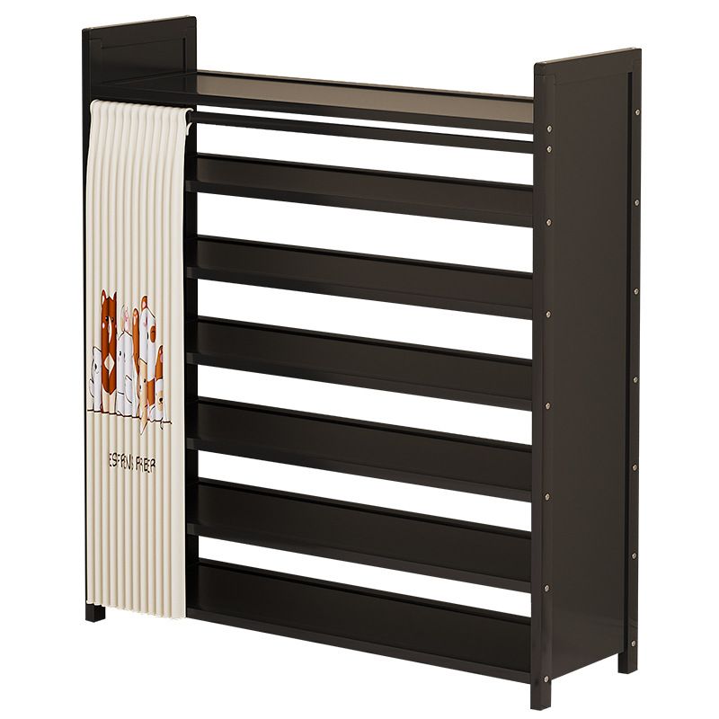 Art Deco Bambusa Rectangle Ink Shoe Rack with 4/7/6 Shelves for 21-30/11-20 Pairs in Drawing Room