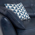 Wood Legs Modern Flared Arm Sofa Leather Standard Tufted Sofa