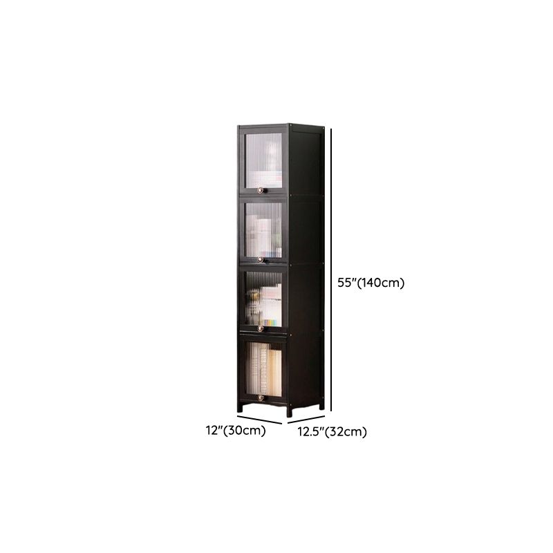Ink Vertical Shelf Organizer with 5 Cabinets and 5-Shelf Closed Back