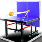 Versatile Indoor and Outdoor Ping Pong Table with Dark Blue Composite Wood Top and Included Table Tennis Paddle