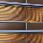 Self-supporting Microwave Shelf Cabinet with Hutch, 1 Shelf Larder, Steel Countertop, and 4 Doors/3 Doors/2 Doors