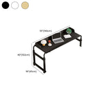 Adjustable Height Standing Desk with Scratch Resistant Toboggan Base, Ink/Chalk/Natural Color Top, Self-supporting with Wheels/Casters and Knob Adjustment