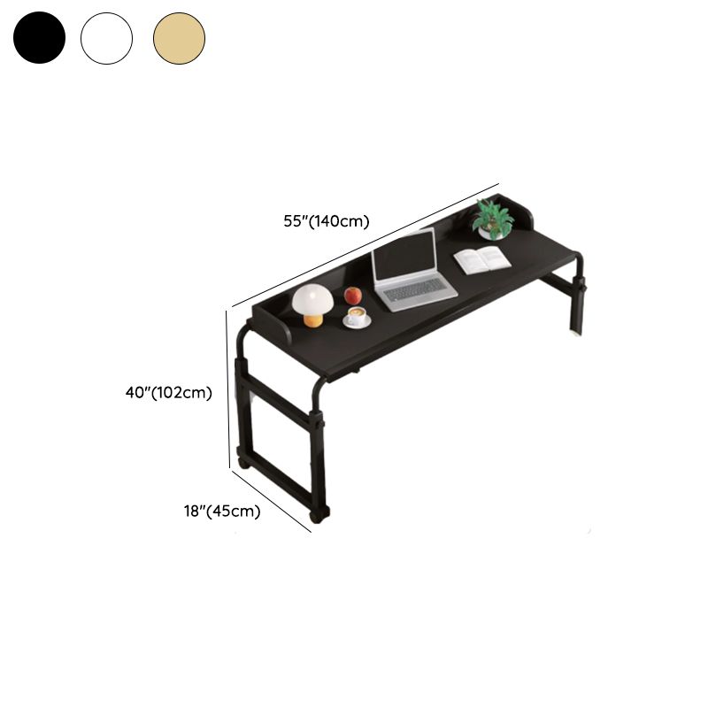 Adjustable Height Standing Desk with Scratch Resistant Toboggan Base, Ink/Chalk/Natural Color Top, Self-supporting with Wheels/Casters and Knob Adjustment
