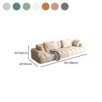 Flannel Sofa in Gray/Olive Green/Off-White with 4 Pillows