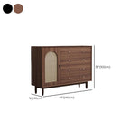 Trendy Raw Wood Wardrobe Chest Of Drawers with 4 Drawers, Hutch, 2 Interior Shelves, Horizontal