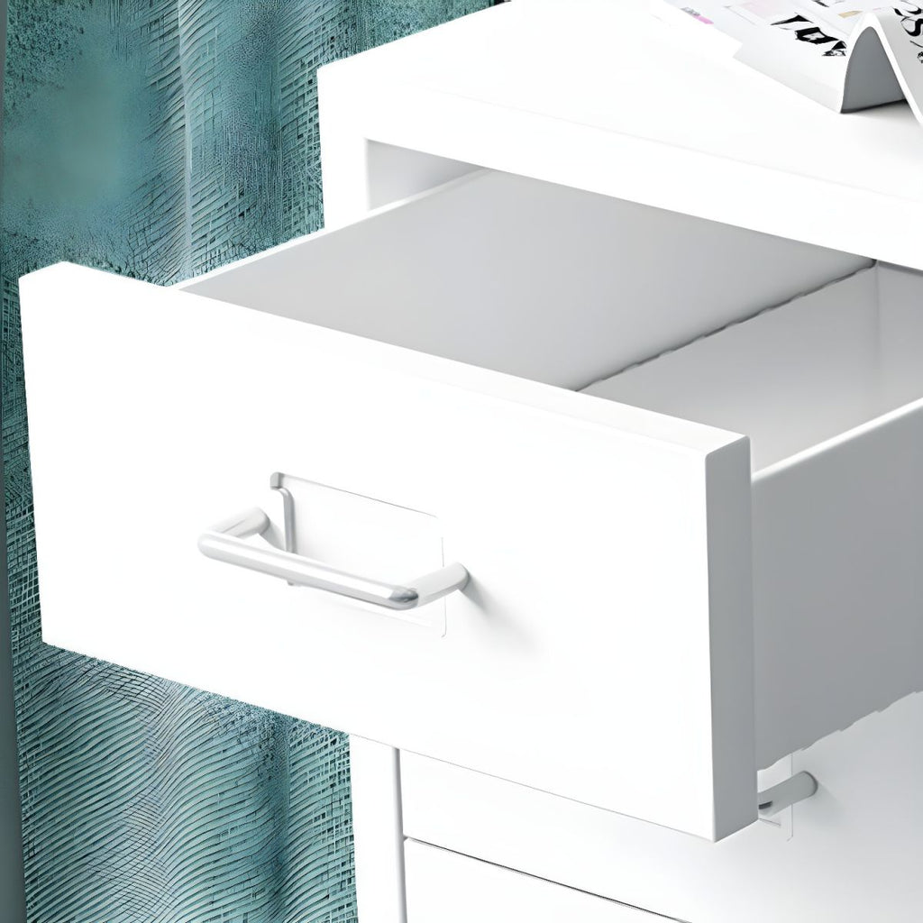 Contemporary File Cabinets Steel Frame Mobile Filing Cabinet with Wheels