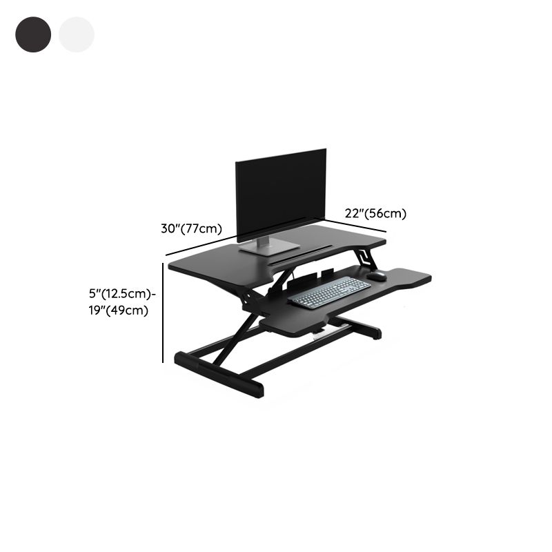 Casual Engineered Wood Notebook Stand with Adjustable Height and Shelves