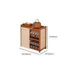 Bamboo Sepia 5 Tiers/6-tier/7 Tiers Dustproof Cover Shoe Storage Cabinet