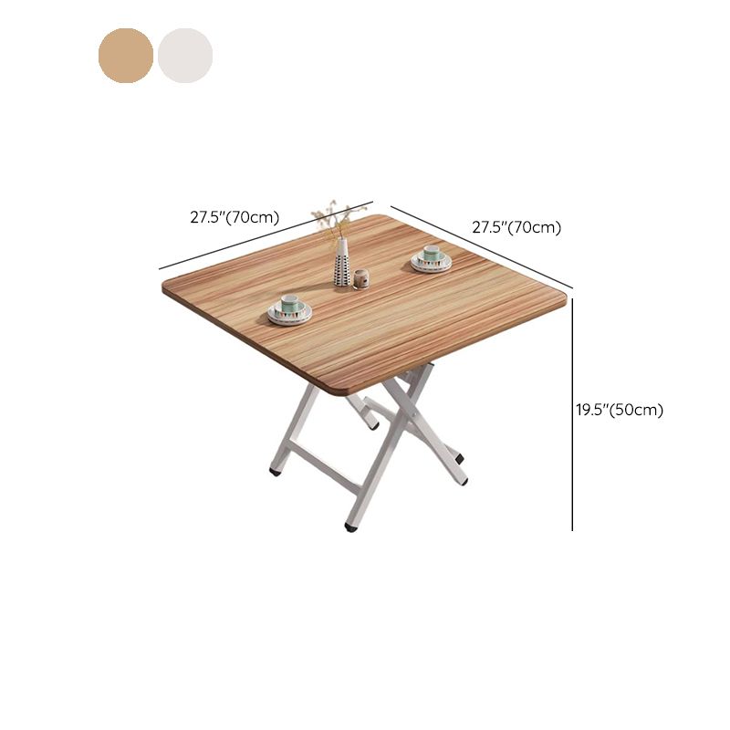 Midnight Black/White/Natural Finish Trendy Folding Square Fold-up Card Table with Scratch-shielded MDF Wood Top
