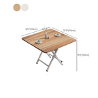 Midnight Black/White/Natural Finish Trendy Folding Square Fold-up Card Table with Scratch-shielded MDF Wood Top