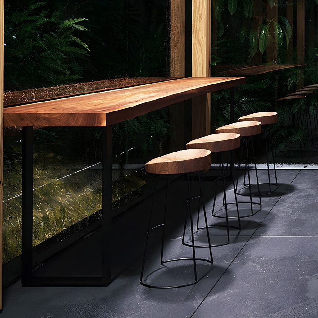 Modern Rectangular Pub Table 1/5 Pieces Wooden Counter Table