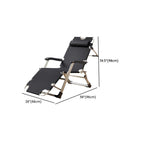 Solid Color Arm Recliner in Midnight Black/Tan with Space-saving Alloy Frame, Standard Base, Locking Back Angle, and Removable Back