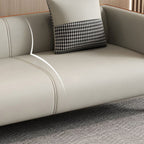 Trendy Solid Color Water Resistant Standard Sofa/Loveseat in Grey/Beige/Amber with Arm, Seats 3/2 People, and 2 Pillows
