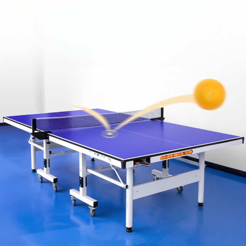 Versatile Ping Pong Table with Synthetic Laminate Top in Cerulean/Emerald Green for Indoor and Outdoor Use Including Table Tennis Paddle
