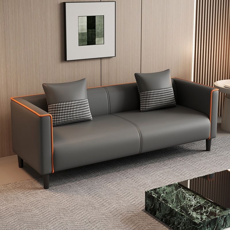 Standard Sofa/Loveseat/Single Sofa in Synthetic Leather, Available in Grey/Dark Blue/Light Green with Arm