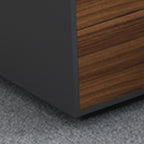 Executive Desk with Lockable Drawer, Integrated Cable Management, CPU Stand, and Desk Return
