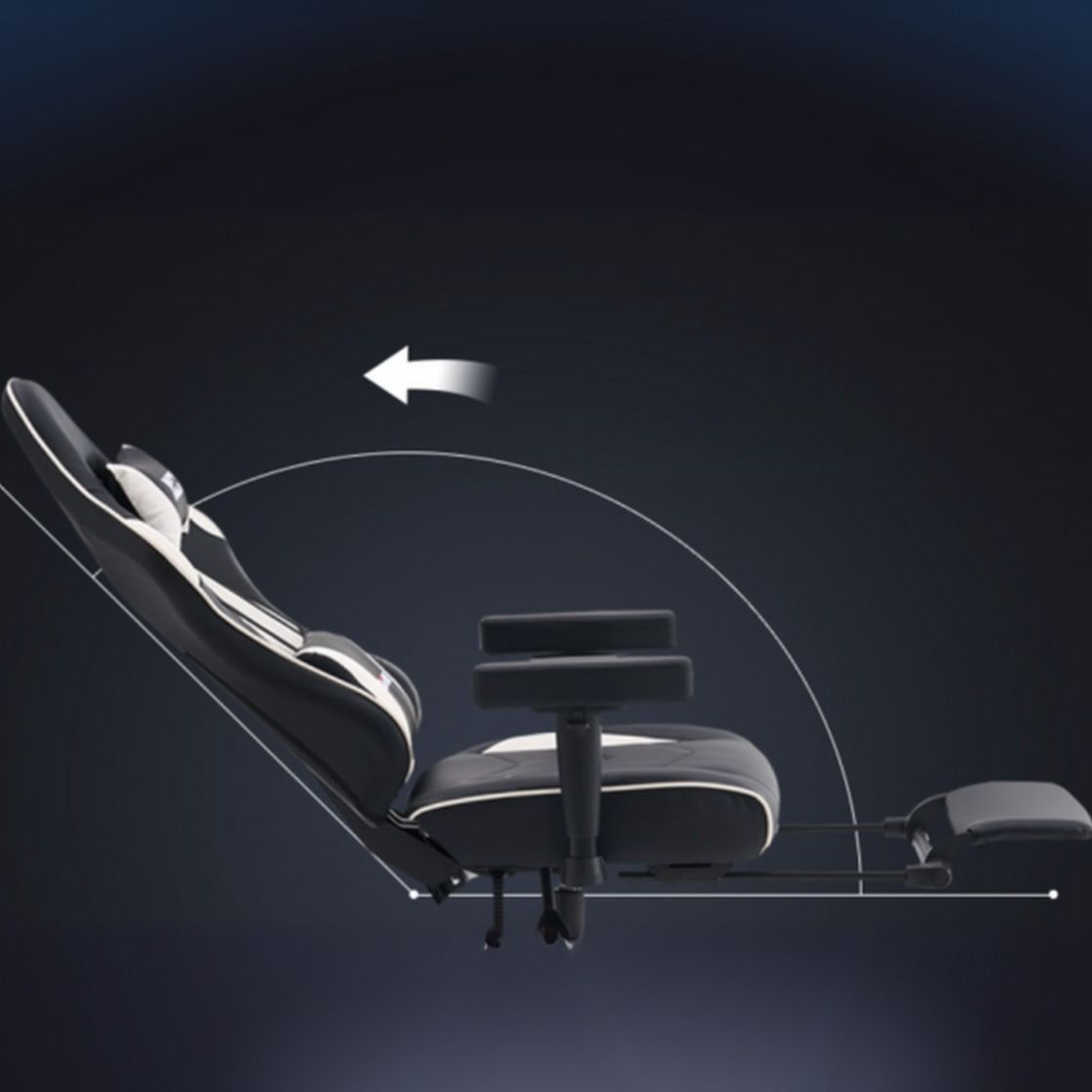 Simple Multi-levelled Wingbacked Upholstered Chair with Glossy Black Nylon Frame, Adjustable Backrest, and Glide Movement