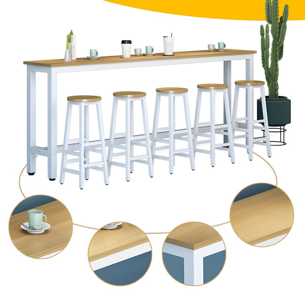Modern Home Bar Set with No Distressing, Non-Swivel, and Limited Warranty