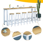 Modern Home Bar Set with No Distressing, Non-Swivel, and Limited Warranty