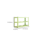 Light Green Casual Cabinet Shelf with 4/5/6 Tiers in Rectangle Shape