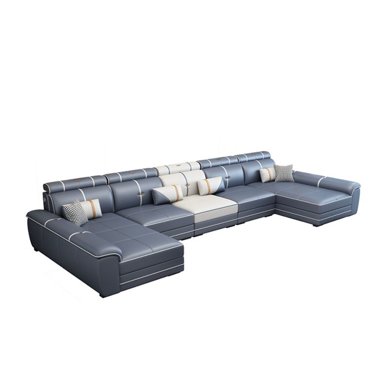 Modern Living Room Sectional Couch Stain-Resistant Cushion Back Sofa