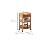 Tan Modern Tower Shelf with Compartment Drawers