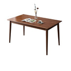 Modish Solid Wood Dining Table in Sepia/Wood Grain with Fixed Legs for Seats 4/Seating for 6