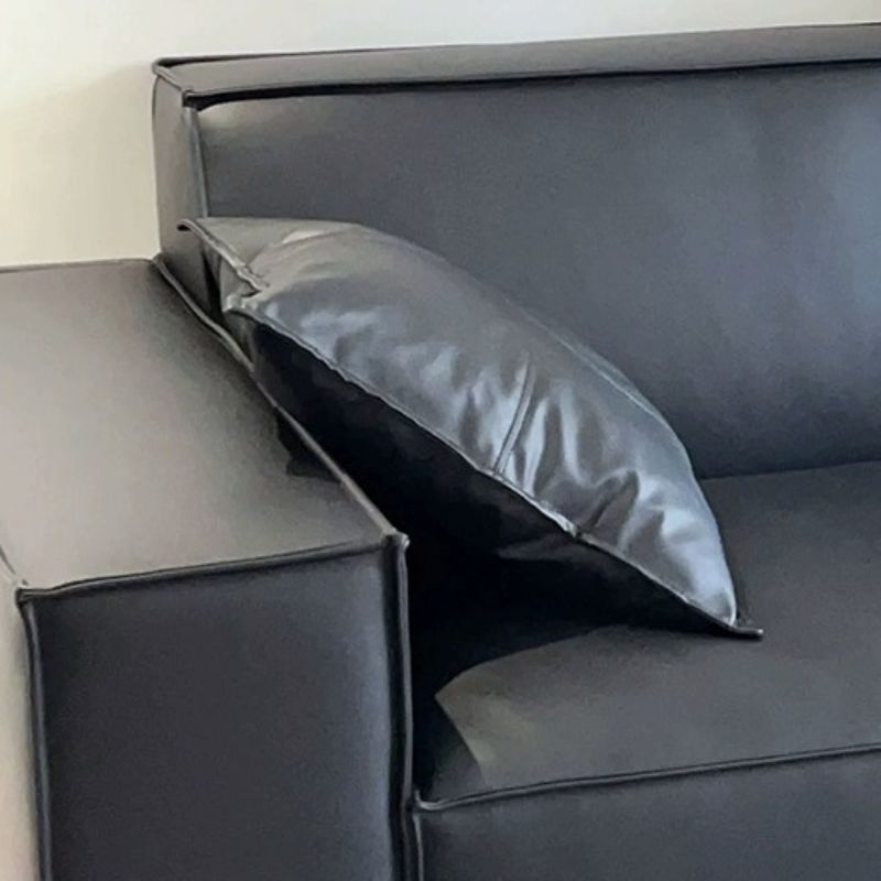 Drawing Room Standard Sofa/Single Sofa in Midnight Black with Armrest and 3 Pillows/1 Pillow